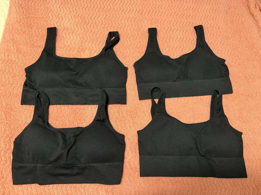 Women's Seamless Wireless Longline Sports Bralettes, Pack of 4